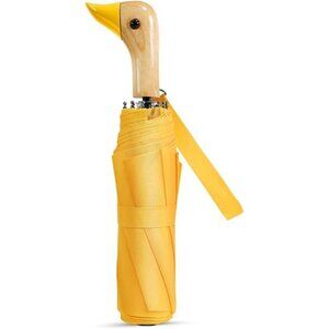 NOVELTY GIFT -- Adorable Duck Handle Umbrella Ducks Whimsical Yellow Rainy Day